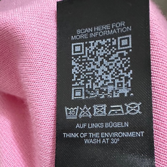 193 ASOS Design | NWOT Turkey Pink Keyhole Velour Long Sleeve Crop Top (US 8P) - Picture 5 of 10